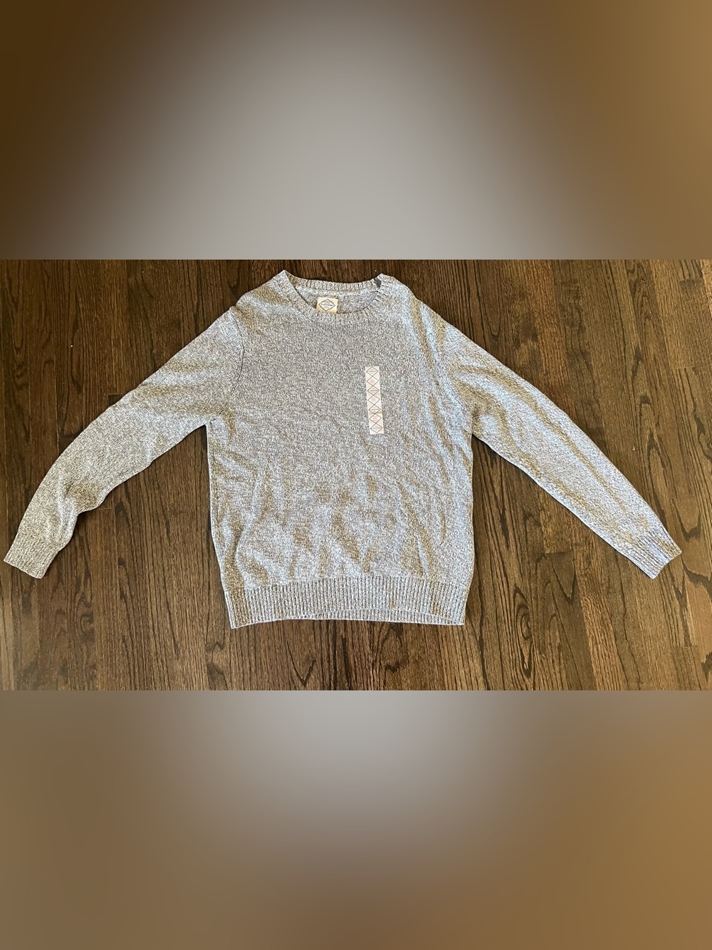 St. John's Bay Gray & White Marled Crewneck Sweater